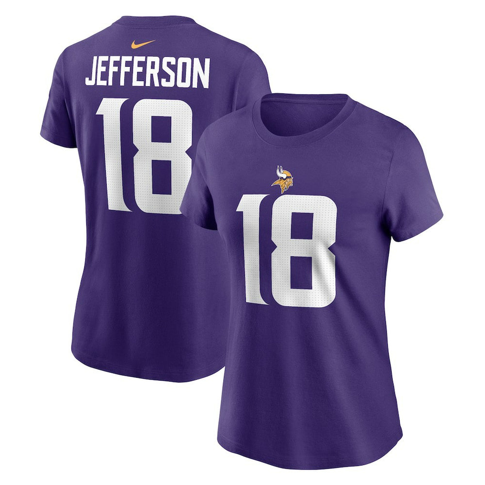 Justin Jefferson Minnesota Vikings Women's Player Name & Number T-Shirt - Purple - Nike