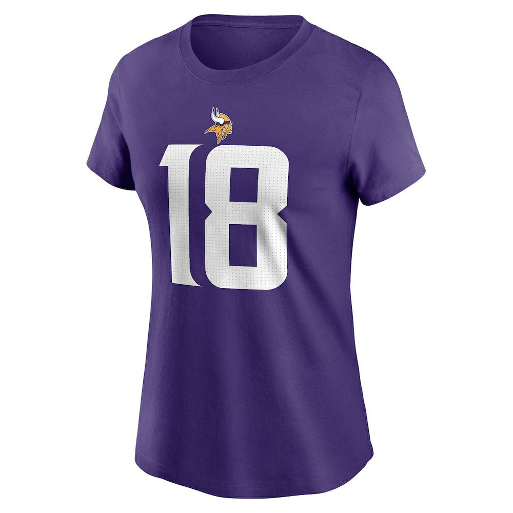 Justin Jefferson Minnesota Vikings Women's Player Name & Number T-Shirt - Purple - Nike