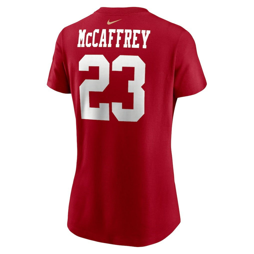 Christian McCaffrey San Francisco 49ers Women's Player Name & Number T-Shirt - Scarlet - Nike