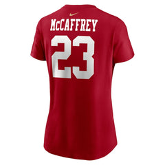Christian McCaffrey San Francisco 49ers Women's Player Name & Number T-Shirt - Scarlet - Nike