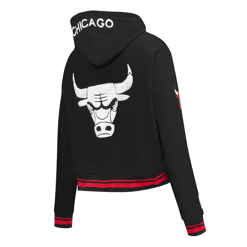 Chicago Bulls Pro Standard Women's 2023/24 City Edition Cropped Pullover Hoodie Black