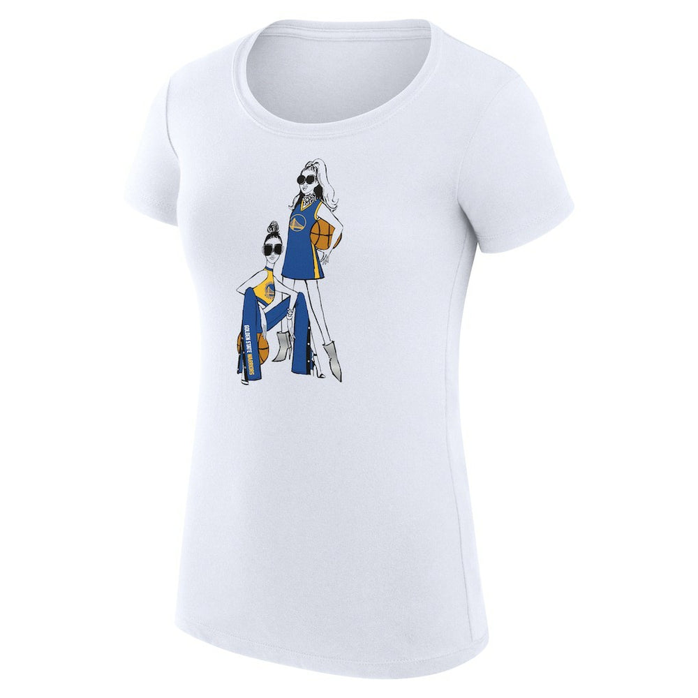 Golden State Warriors G-III 4Her by Carl Banks Women's Super-Slim Fit Lightweight Basketball Girls T-Shirt White