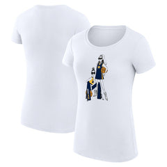 Indiana Pacers G-III 4Her by Carl Banks Women's Super-Slim Fit Lightweight Basketball Girls T-Shirt White