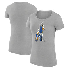 Golden State Warriors G-III 4Her by Carl Banks Women's Super-Slim Fit Lightweight Basketball Girls T-Shirt Heather Gray