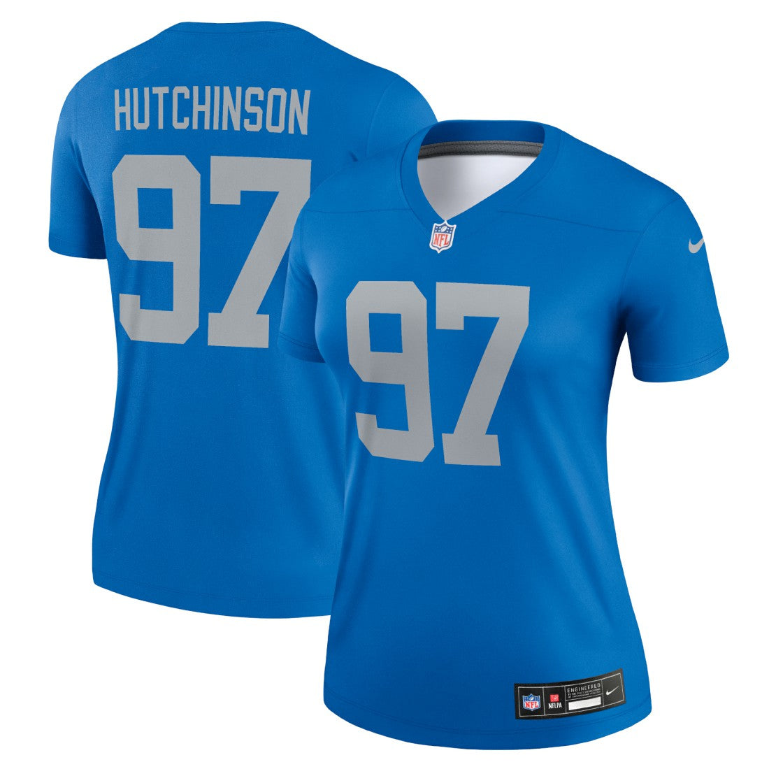 Aidan Hutchinson Detroit Lions Women's Alternate Legend Player Performance Top - Blue - Nike