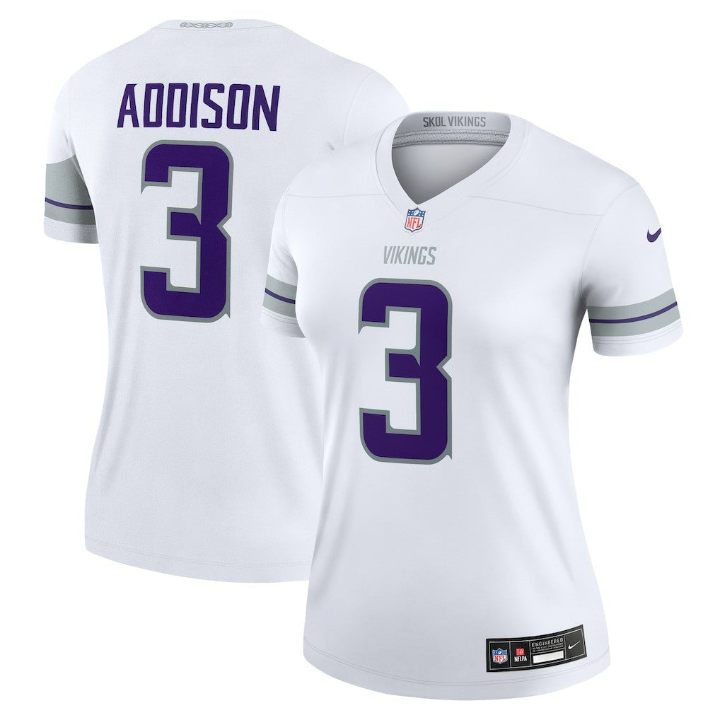 Jordan Addison Minnesota Vikings Women's Alternate Legend Player Performance Top - White - Nike