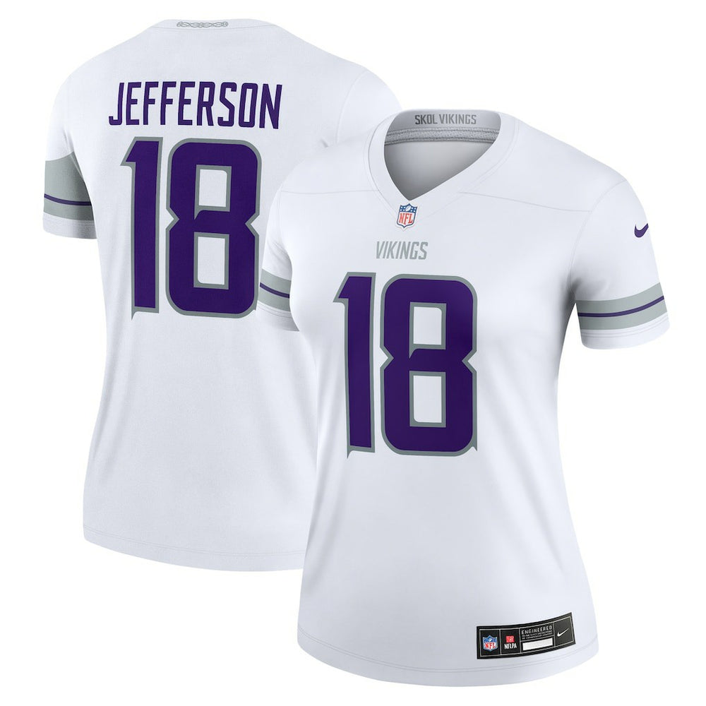 Justin Jefferson Minnesota Vikings Women's Alternate Legend Player Performance Top - White - Nike