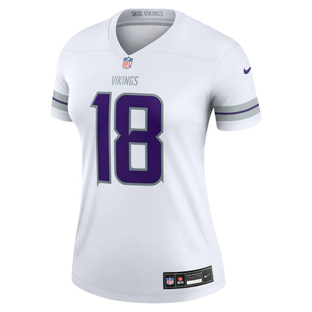 Justin Jefferson Minnesota Vikings Women's Alternate Legend Player Performance Top - White - Nike