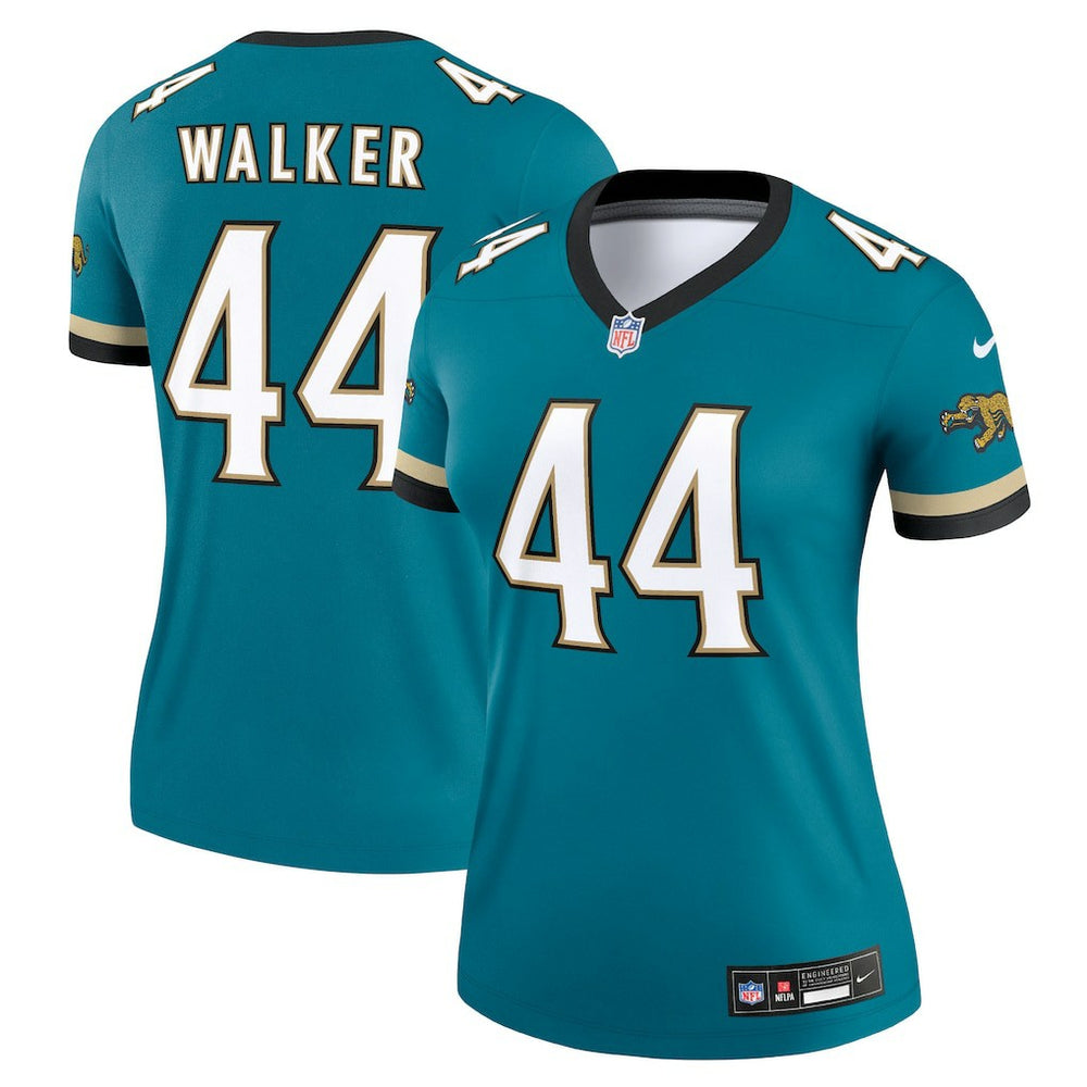 Travon Walker Jacksonville Jaguars Women's Alternate Legend Player Performance Top - Prowler Throwback Teal - Nike