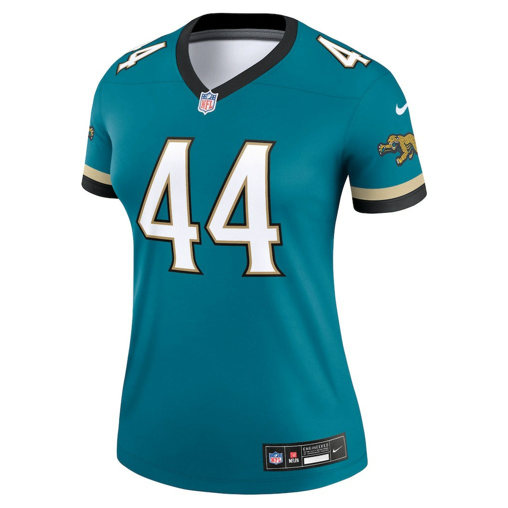 Travon Walker Jacksonville Jaguars Women's Alternate Legend Player Performance Top - Prowler Throwback Teal - Nike