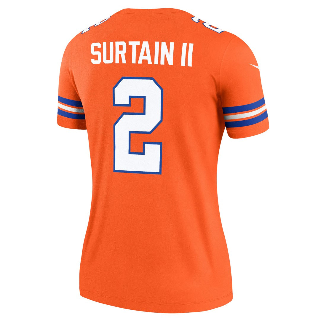 Patrick Surtain II Denver Broncos Women's Alternate Legend Player Performance Top - Mile High Collection 1977 Throwback Orange - Nike