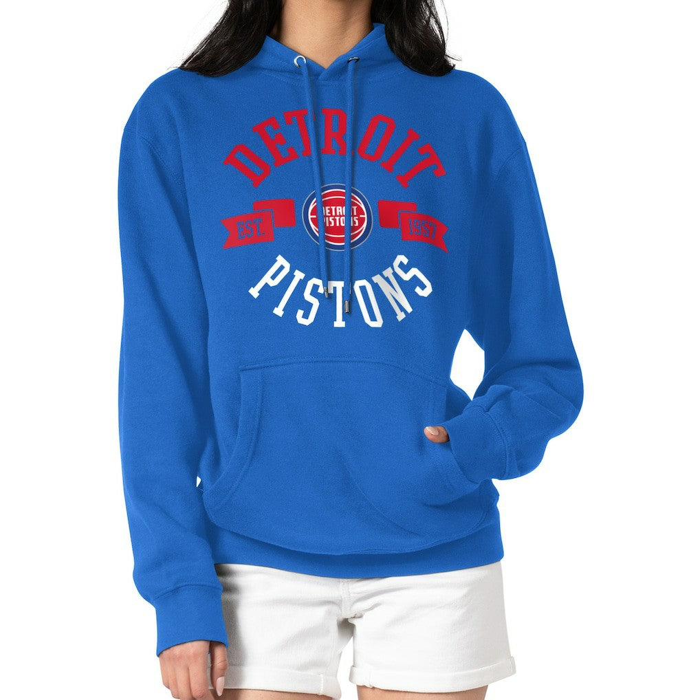 Detroit Pistons G-III 4Her by Carl Banks Women's City Pullover Hoodie Blue