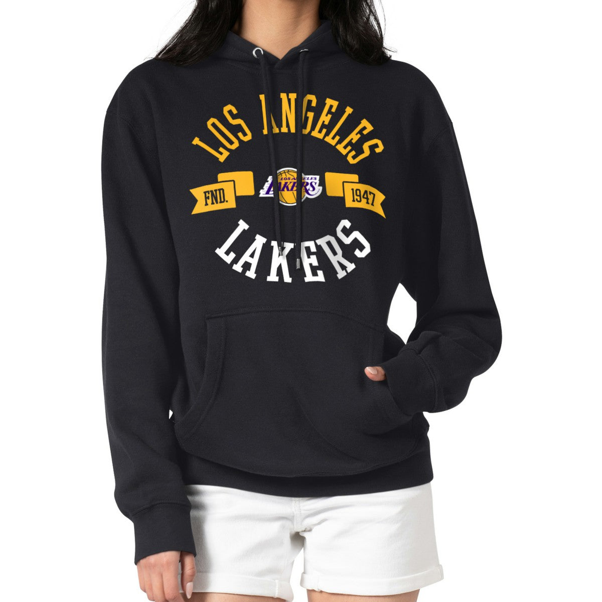 Los Angeles Lakers G-III 4Her by Carl Banks Women's City Pullover Hoodie Black