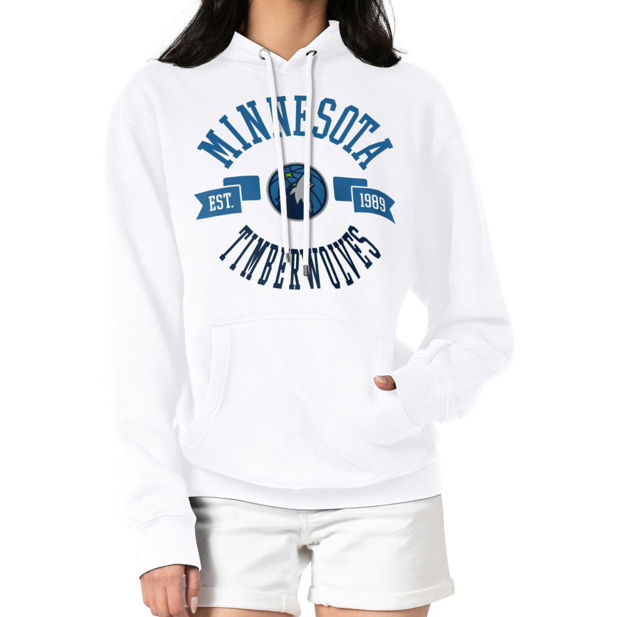 Minnesota Timberwolves G-III 4Her by Carl Banks Women's City Pullover Hoodie White