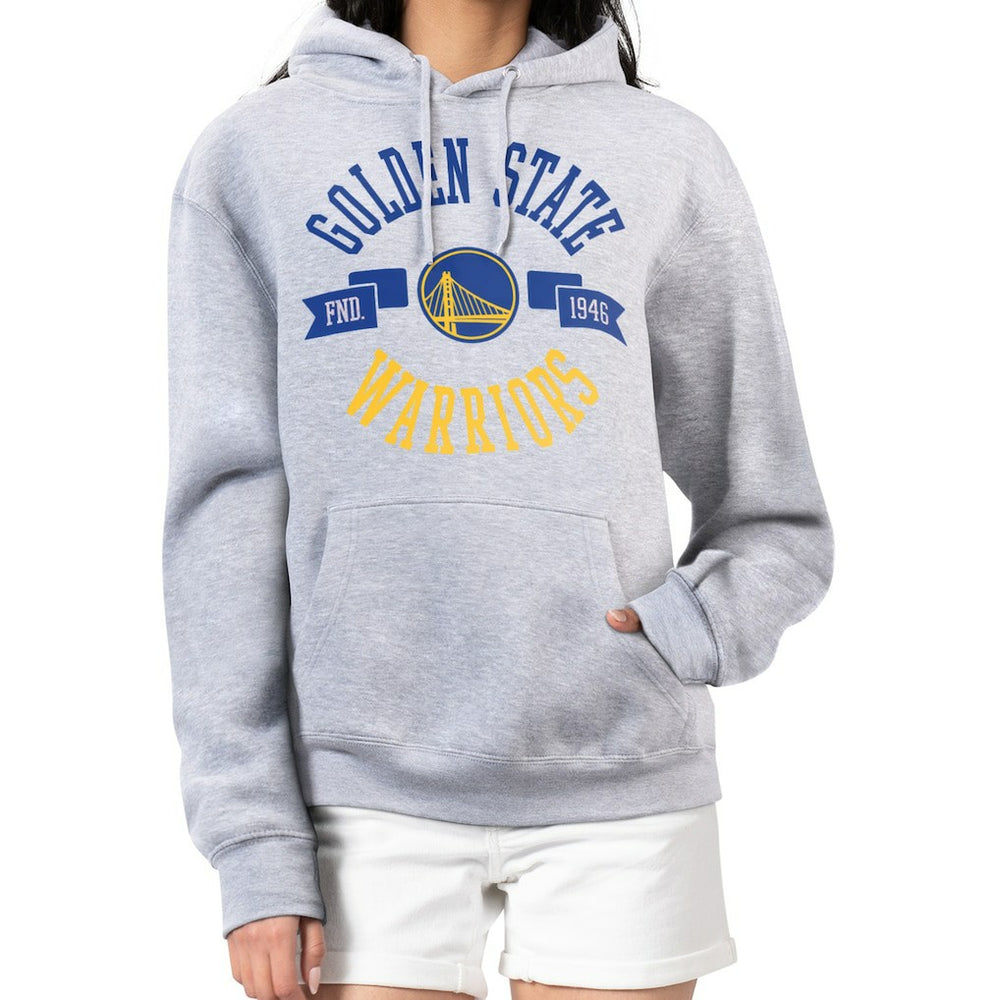 Golden State Warriors G-III 4Her by Carl Banks Women's City Pullover Hoodie Heather Gray