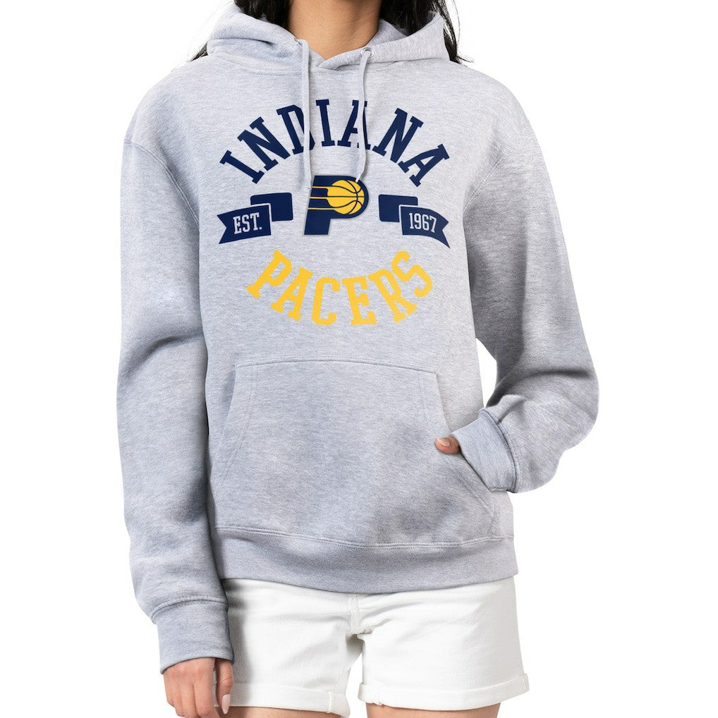 Indiana Pacers G-III 4Her by Carl Banks Women's City Pullover Hoodie Heather Gray