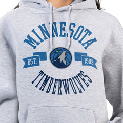Minnesota Timberwolves G-III 4Her by Carl Banks Women's City Pullover Hoodie Heather Gray