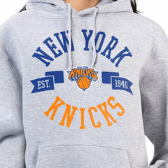 New York Knicks G-III 4Her by Carl Banks Women's City Pullover Hoodie Heather Gray