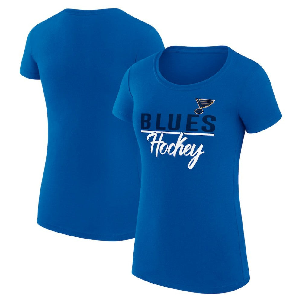 St. Louis Blues G-III 4Her by Carl Banks Women's Super-Slim Fit Lightweight Team Sport T-Shirt - Blue | NHL Clearance