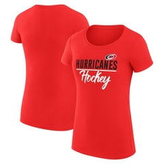 Carolina Hurricanes G-III 4Her by Carl Banks Women's Super-Slim Fit Lightweight Team Sport T-Shirt - Red | NHL Lifestyle