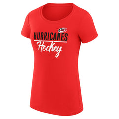 Carolina Hurricanes G-III 4Her by Carl Banks Women's Super-Slim Fit Lightweight Team Sport T-Shirt - Red | NHL Lifestyle
