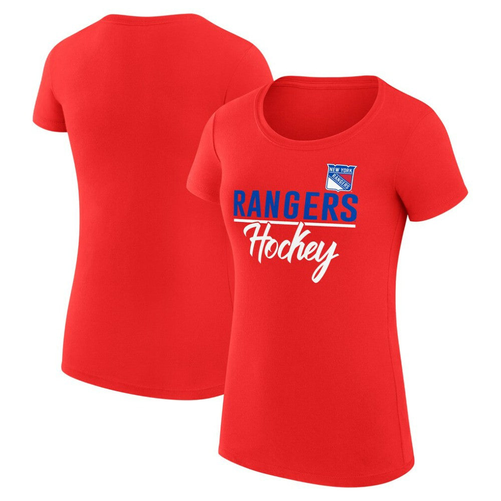 New York Rangers G-III 4Her by Carl Banks Women's Super-Slim Fit Lightweight Team Sport T-Shirt - Red | NHL sale