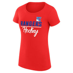 New York Rangers G-III 4Her by Carl Banks Women's Super-Slim Fit Lightweight Team Sport T-Shirt - Red | NHL sale