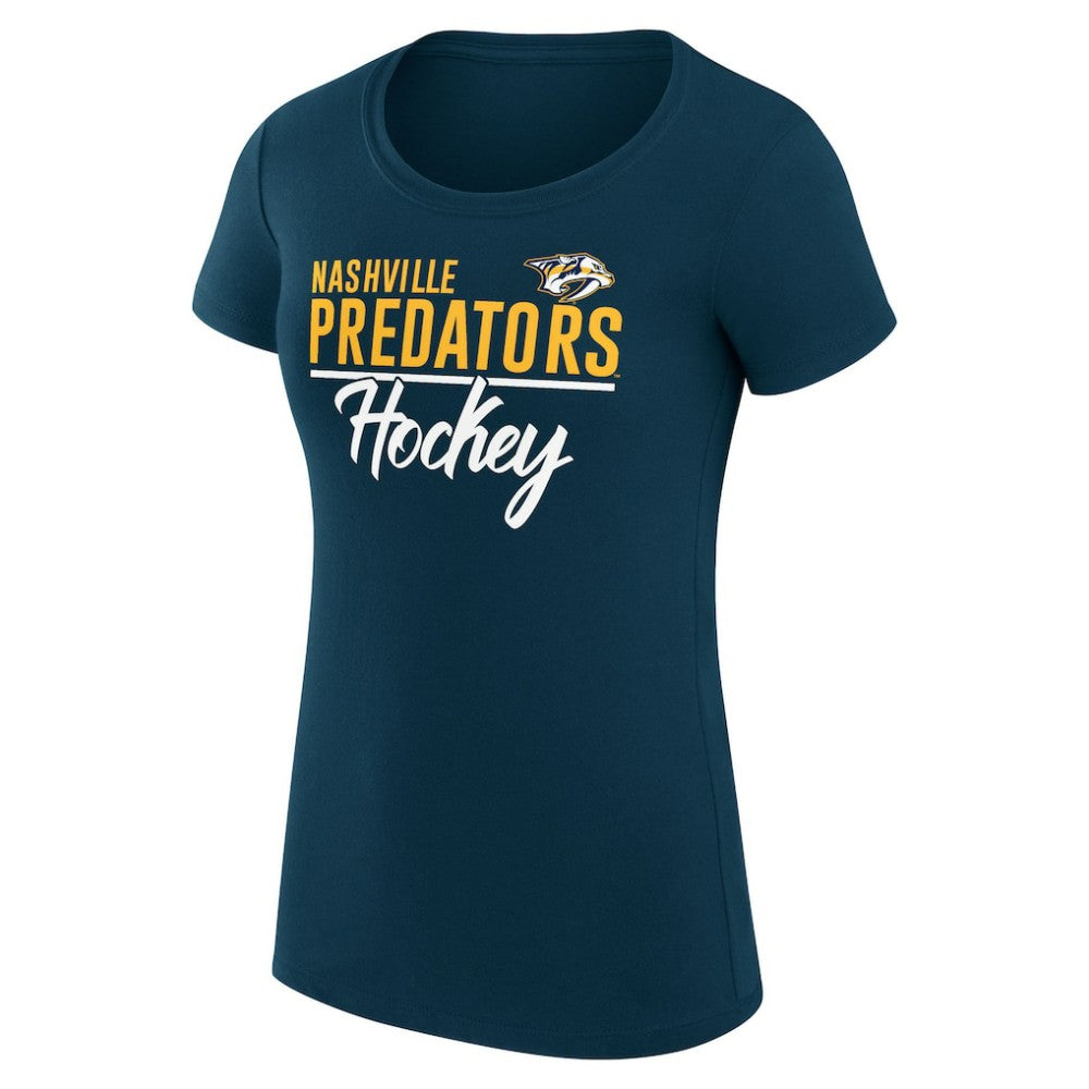 Nashville Predators G-III 4Her by Carl Banks Women's Super-Slim Fit Lightweight Team Sport T-Shirt - Navy | NHL sale