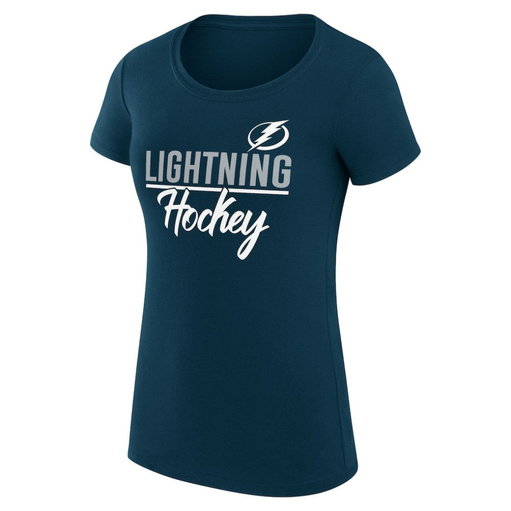 Tampa Bay Lightning G-III 4Her by Carl Banks Women's Super-Slim Fit Lightweight Team Sport T-Shirt - Navy | NHL Clearance