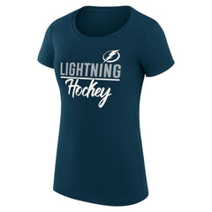 Tampa Bay Lightning G-III 4Her by Carl Banks Women's Super-Slim Fit Lightweight Team Sport T-Shirt - Navy | NHL Clearance