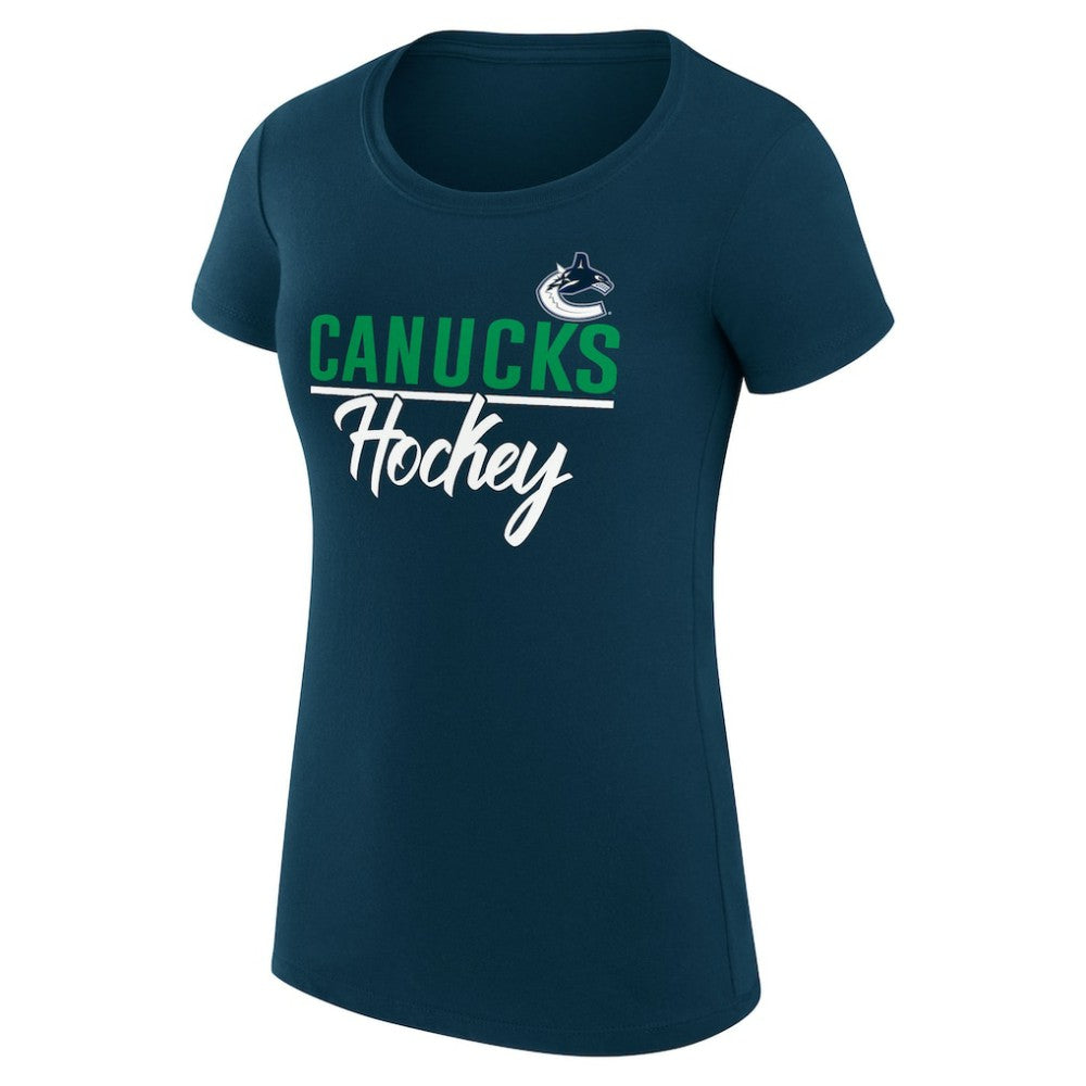 Vancouver Canucks G-III 4Her by Carl Banks Women's Super-Slim Fit Lightweight Team Sport T-Shirt - Navy | NHL sale