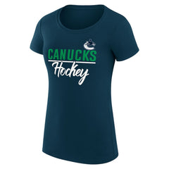 Vancouver Canucks G-III 4Her by Carl Banks Women's Super-Slim Fit Lightweight Team Sport T-Shirt - Navy | NHL sale