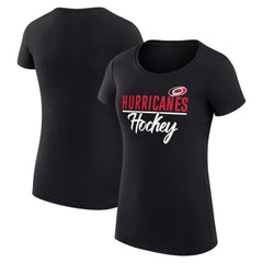 Carolina Hurricanes G-III 4Her by Carl Banks Women's Super-Slim Fit Lightweight Team Sport T-Shirt - Black | NHL Clearance