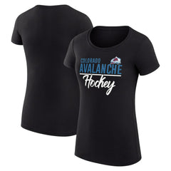 Colorado Avalanche G-III 4Her by Carl Banks Women's Super-Slim Fit Lightweight Team Sport T-Shirt - Black | NHL Clearance