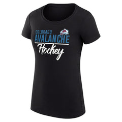 Colorado Avalanche G-III 4Her by Carl Banks Women's Super-Slim Fit Lightweight Team Sport T-Shirt - Black | NHL Clearance