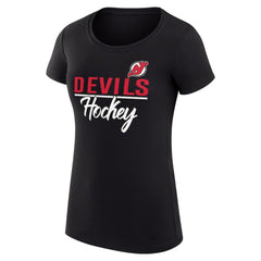 New Jersey Devils G-III 4Her by Carl Banks Women's Super-Slim Fit Lightweight Team Sport T-Shirt - Black | NHL discount