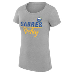 Buffalo Sabres G-III 4Her by Carl Banks Women's Super-Slim Fit Lightweight Team Sport T-Shirt - Gray | NHL Clearance