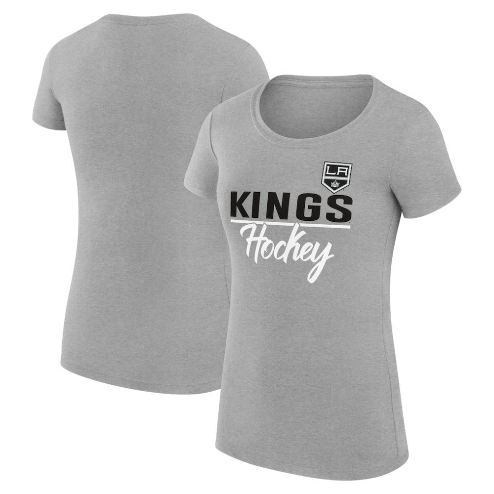 Los Angeles Kings G-III 4Her by Carl Banks Women's Super-Slim Fit Lightweight Team Sport T-Shirt - Gray | NHL Clearance