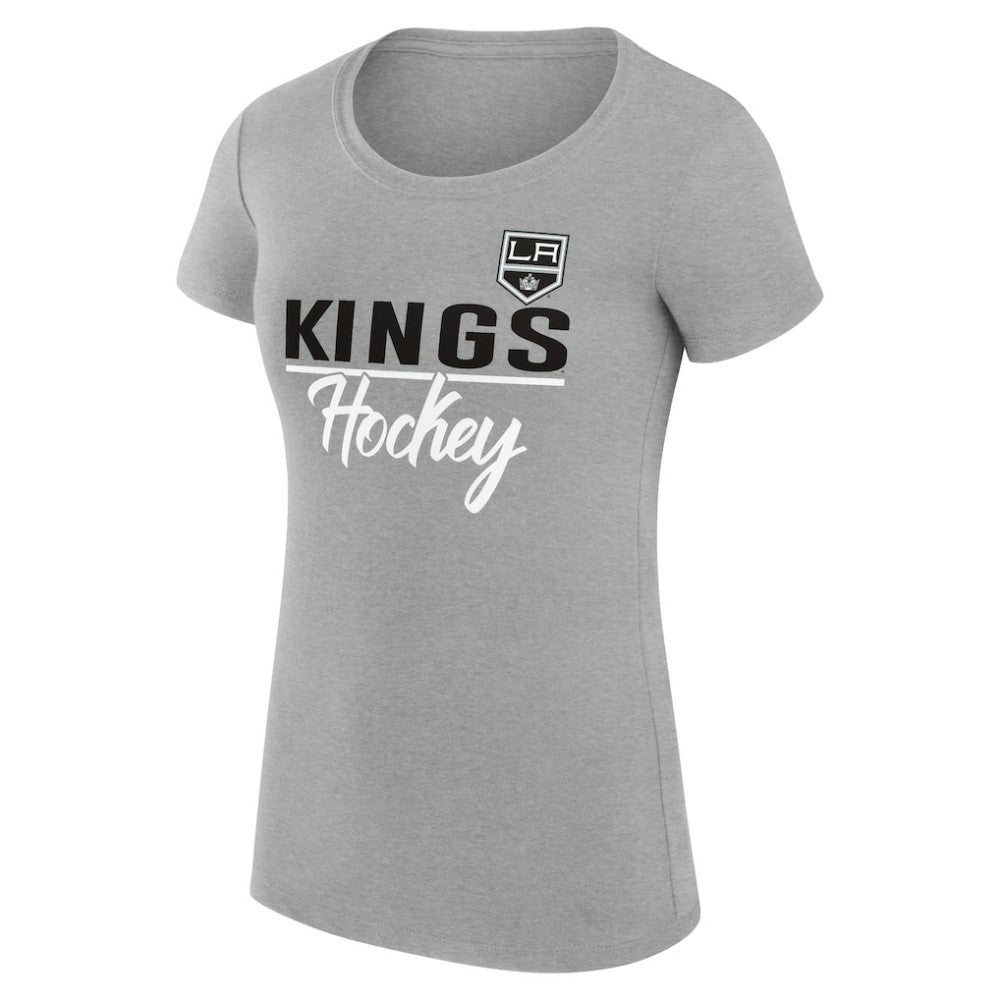 Los Angeles Kings G-III 4Her by Carl Banks Women's Super-Slim Fit Lightweight Team Sport T-Shirt - Gray | NHL Clearance