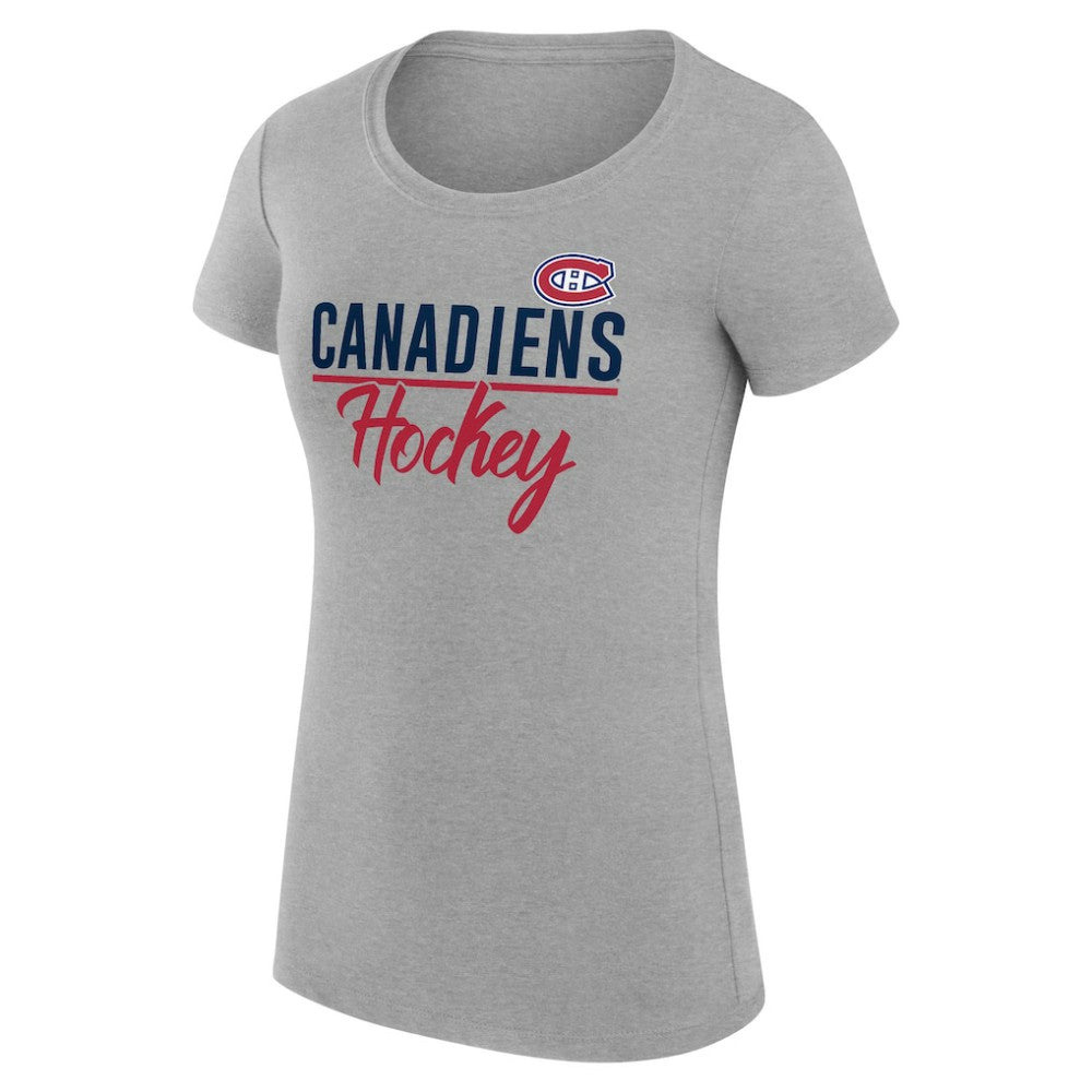 Montreal Canadiens G-III 4Her by Carl Banks Women's Super-Slim Fit Lightweight Team Sport T-Shirt - Gray | NHL Lifestyle