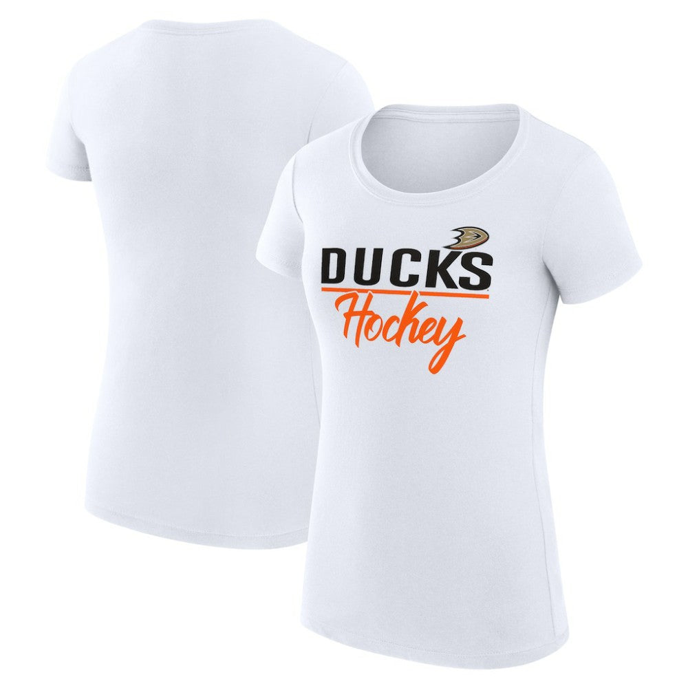Anaheim Ducks G-III 4Her by Carl Banks Women's Super-Slim Fit Lightweight Team Sport T-Shirt - White | NHL online