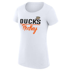 Anaheim Ducks G-III 4Her by Carl Banks Women's Super-Slim Fit Lightweight Team Sport T-Shirt - White | NHL online