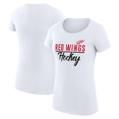 Detroit Red Wings G-III 4Her by Carl Banks Women's Super-Slim Fit Lightweight Team Sport T-Shirt - White | NHL near me