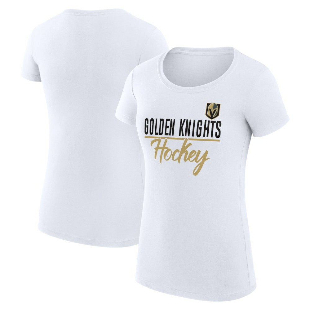 Vegas Golden Knights G-III 4Her by Carl Banks Women's Super-Slim Fit Lightweight Team Sport T-Shirt - White | NHL Lifestyle