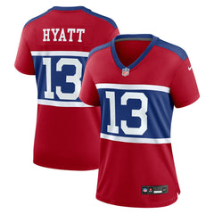 Jalin Hyatt New York Giants Women's Alternate Player Game Jersey - Century Red - Nike