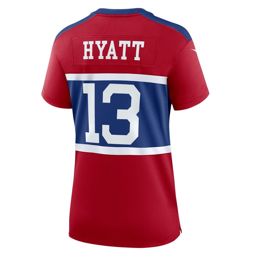 Jalin Hyatt New York Giants Women's Alternate Player Game Jersey - Century Red - Nike