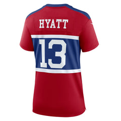 Jalin Hyatt New York Giants Women's Alternate Player Game Jersey - Century Red - Nike