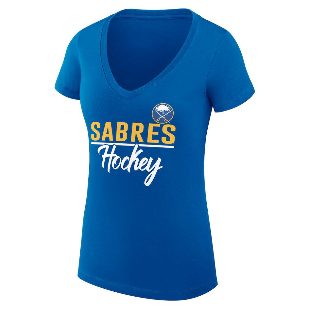 Buffalo Sabres G-III 4Her by Carl Banks Women's Super-Slim Fit Lightweight Team Sport V-Neck T-Shirt - Royal | NHL sale
