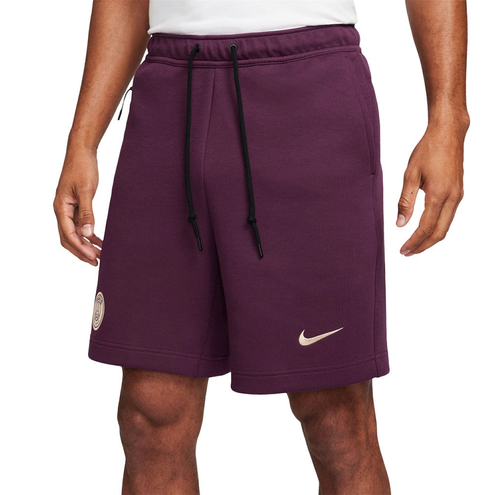 Nike - Paris Saint-Germain 2024/25 Tech Fleece Shorts - Burgundy
