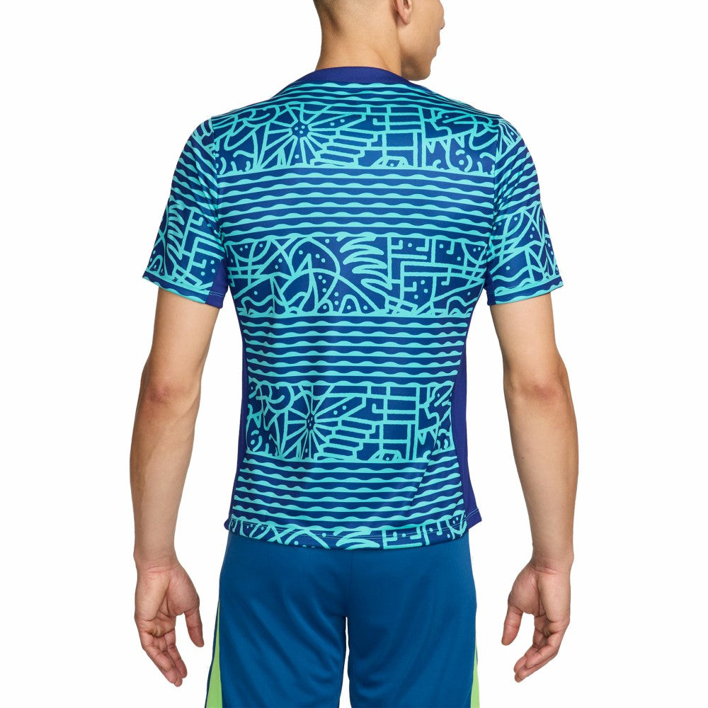 Nike - Brazil National Team 2024 Academy Pro Pre-Match Top - Blue